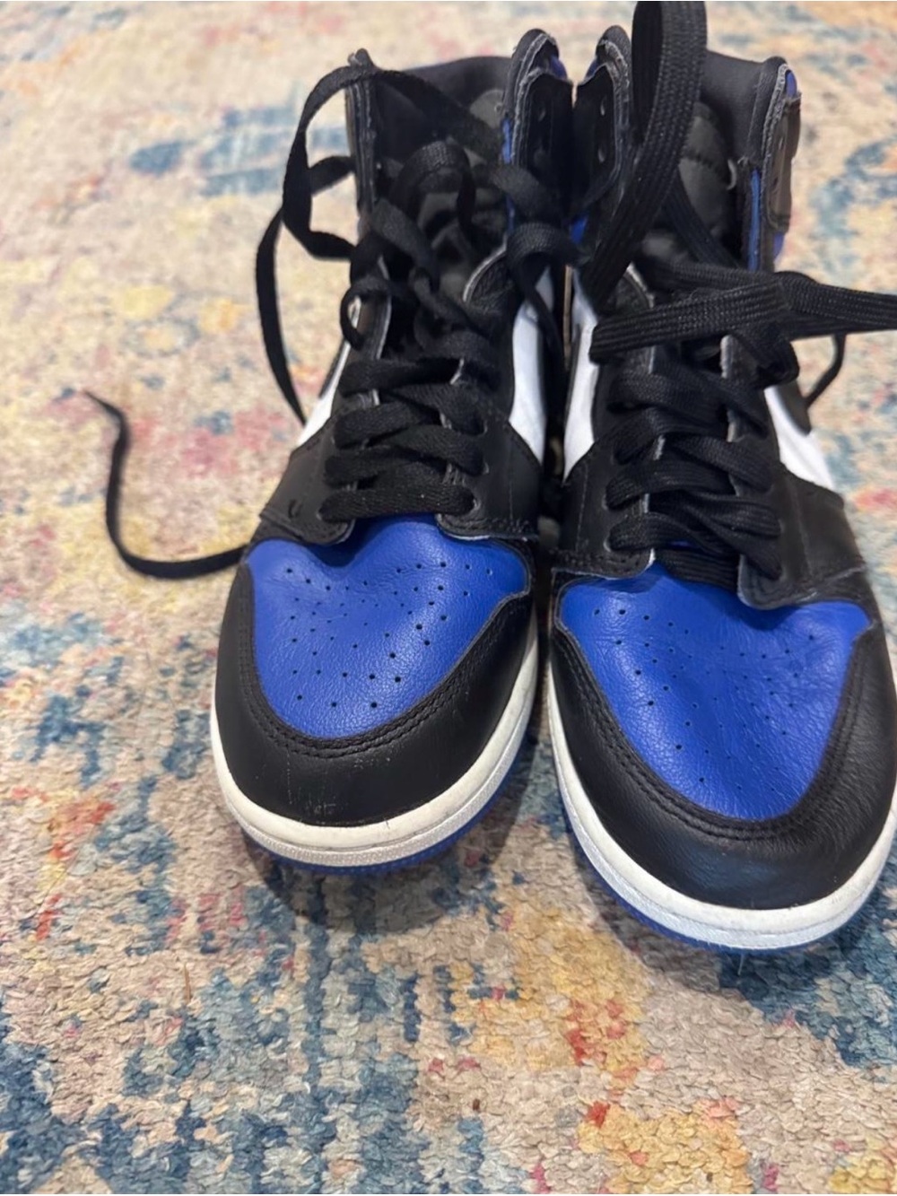 Nike Kids Black, Royal Blue & White High-Top Sneakers